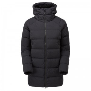 Black Montane Tundra Hooded Women's Down Jackets | HEO9712TV