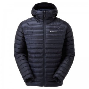 Dark Blue Montane Anti-Freeze Hooded Men's Down Jackets | ZGO3085CO