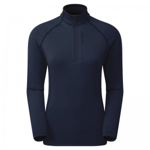 Dark Blue Montane Fury Zip Pull-On Women's Fleece | CEH2719BQ