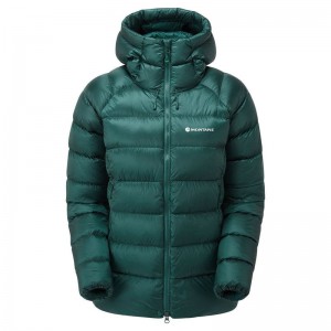 Dark Green Montane Anti-Freeze XT Hooded Women's Down Jackets | QGL7376NS