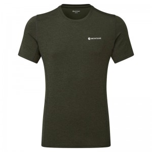 Dark Green Montane Dart Men's T Shirts | WHI6761JB
