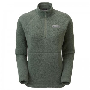 Grey Green Montane Chonos Smock Pull On Women's Fleece | CGN8195LU