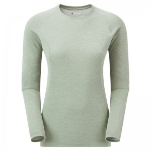 Grey Green Montane Dart Long Sleeve Women's T Shirts | JZS8729YR