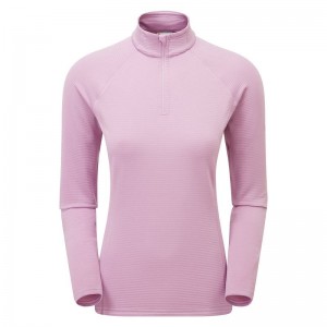Grey Purple Montane Protium Lite Pull On Women's Fleece | XBW5465PM