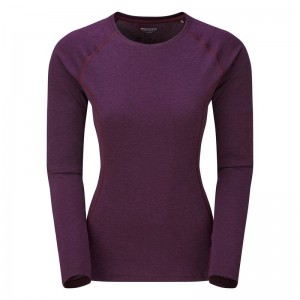 Purple Montane Dart Long Sleeve Women's T Shirts | MVK6260FB