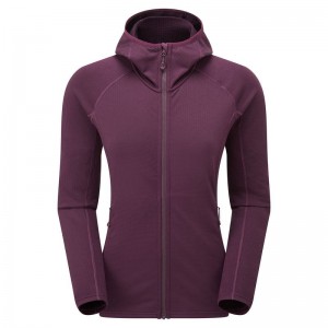 Purple Montane Protium Hooded Women's Fleece Jackets | KHJ2522LP