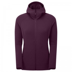 Purple Montane Protium XT Hooded Women's Fleece Jackets | TDA1262UO