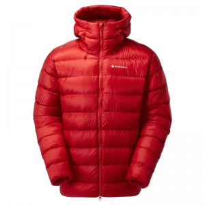 Red Montane Anti-Freeze XT Hooded Men's Down Jackets | WPE8311OR