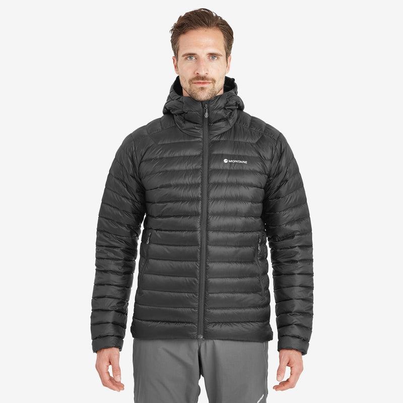 Black Montane Anti-Freeze Hooded Men's Down Jackets | UBV4673AT