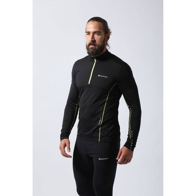 Black Montane Dragon Pull-On Men's Fleece Jackets | WBS8223RG