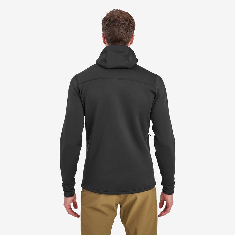 Black Montane Fury Hooded Men's Fleece Jackets | GGI183GE