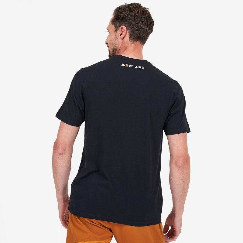 Black Montane Geometry Men's T Shirts | UJY2043GN