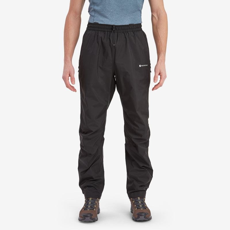 Black Montane Spirit Lite Waterproof Men's Trousers | LSY7359PP