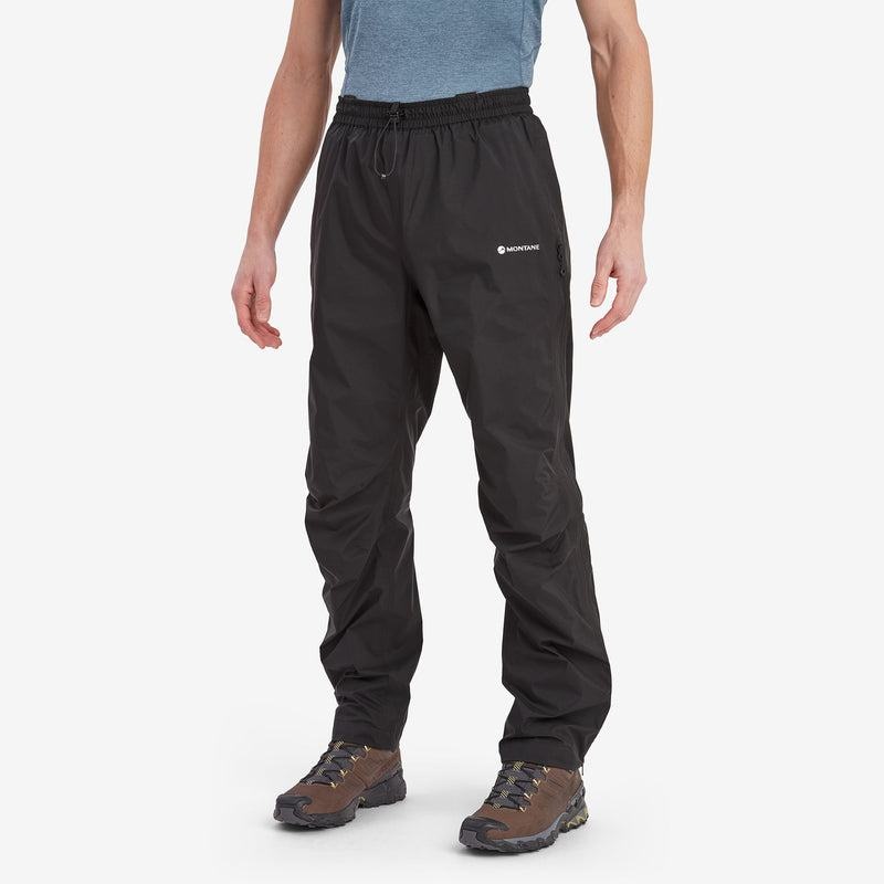 Black Montane Spirit Lite Waterproof Men's Trousers | LSY7359PP