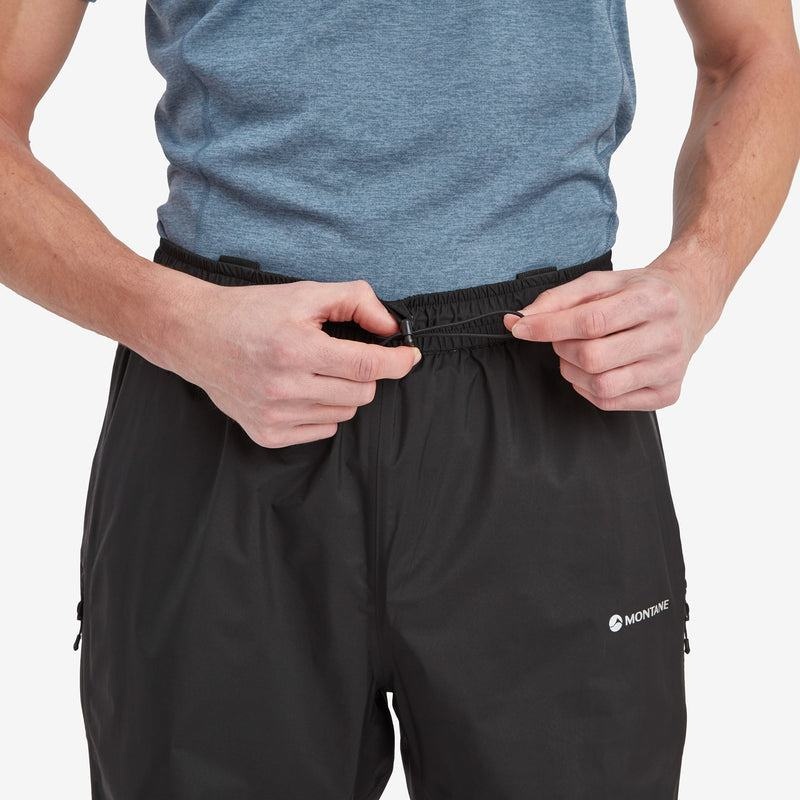 Black Montane Spirit Lite Waterproof Men's Trousers | LSY7359PP