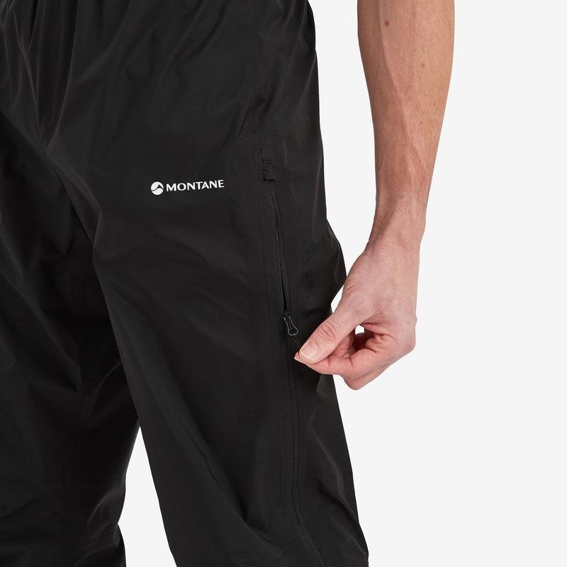 Black Montane Spirit Lite Waterproof Men's Trousers | LSY7359PP