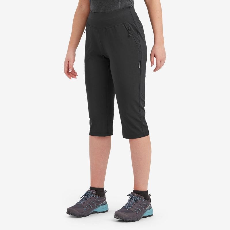 Black Montane Tucana Lite Stretch Capri 3/4 Women's Leggings | KXP5725AK