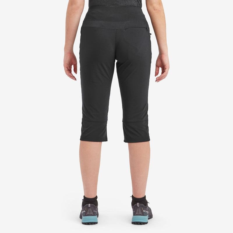 Black Montane Tucana Lite Stretch Capri 3/4 Women's Leggings | KXP5725AK