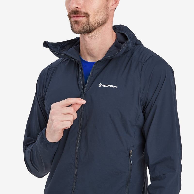 Dark Blue Montane Fireball Nano Hooded Men's Jackets | VFR1832ZI