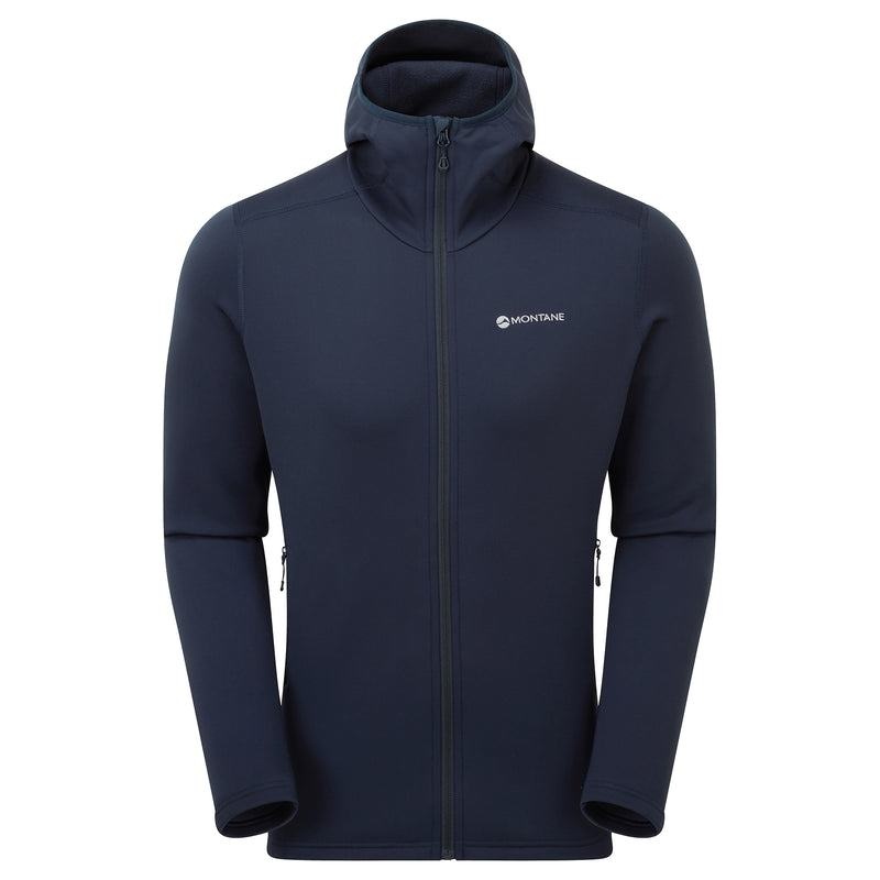Dark Blue Montane Fury Hooded Men\'s Fleece Jackets | CCH374SR