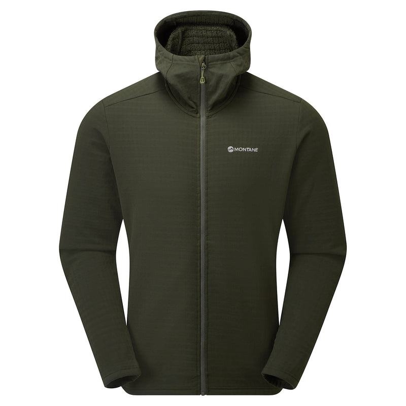 Dark Green Montane Protium XT Hooded Men\'s Fleece Jackets | ZMM4322JL