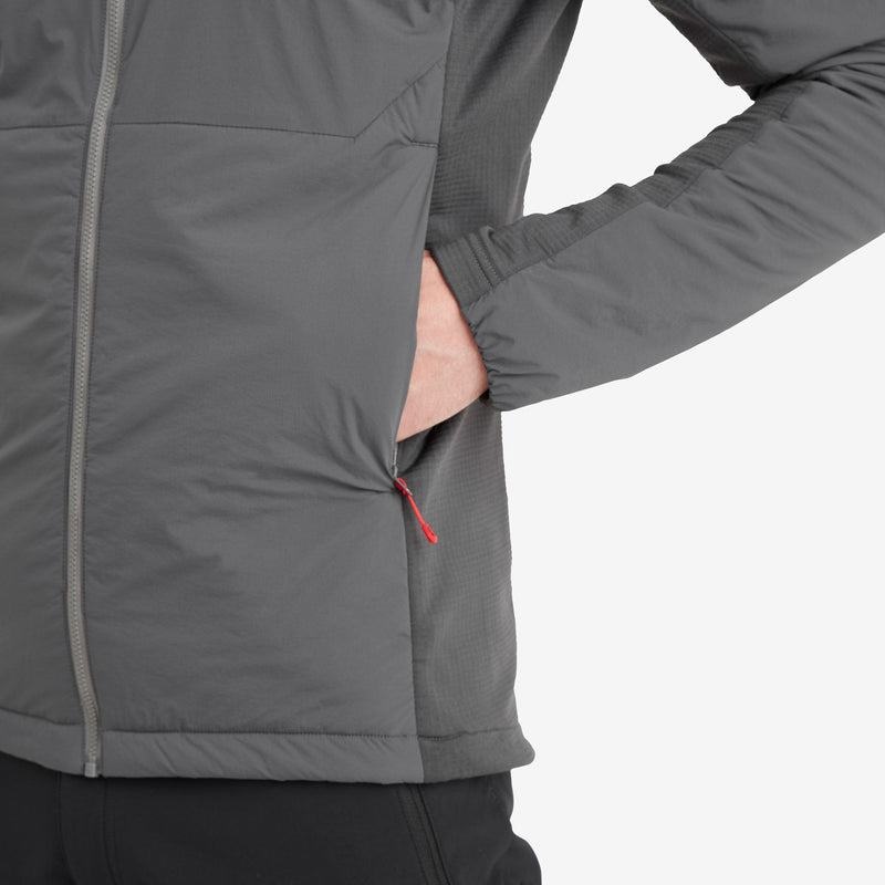 Dark Grey Montane Fireball Lite Hooded Men's Insulated Jackets | NVM931HL