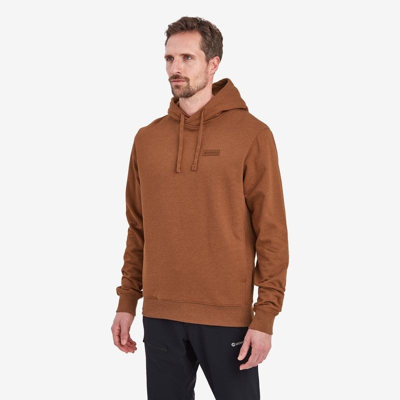 Dark Orange Montane Mono Logo Men's Hoodie | YLW38HF
