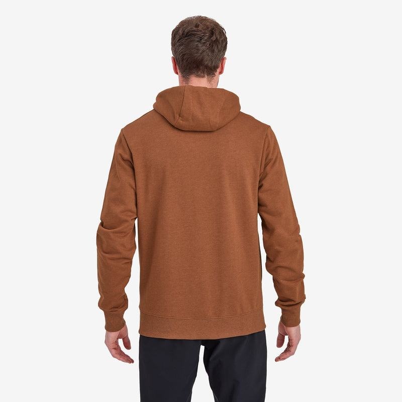 Dark Orange Montane Mono Logo Men's Hoodie | YLW38HF