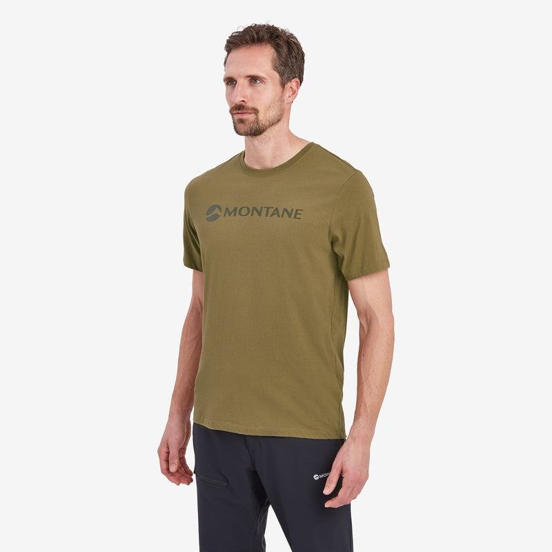 Green Montane Mono Logo Men's T Shirts | EOX2262LC