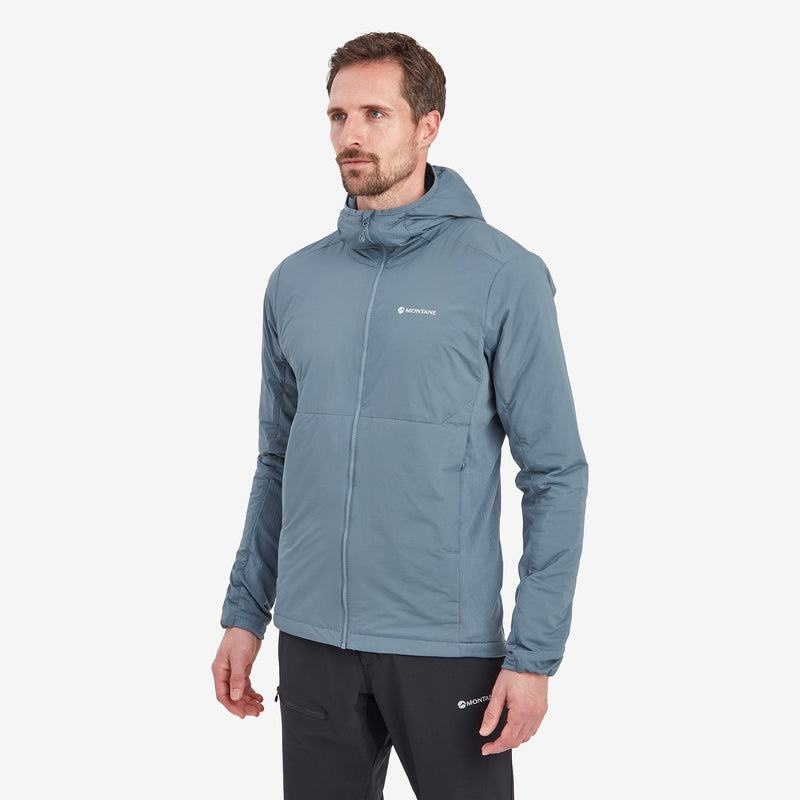 Grey Blue Montane Fireball Lite Hooded Men's Insulated Jackets | SNY7259ZJ