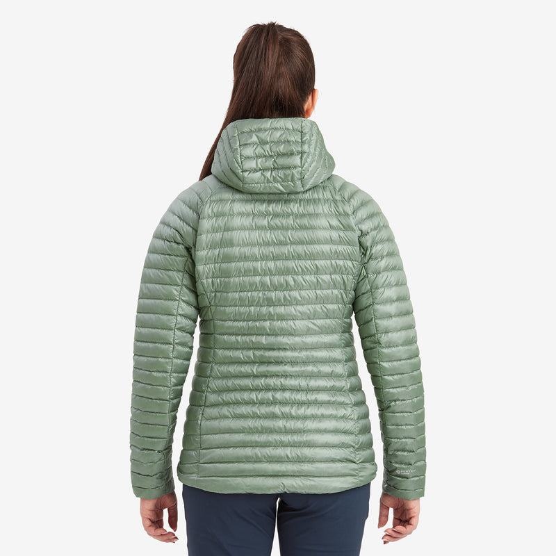 Grey Green Montane Anti-Freeze Lite Hooded Women's Down Jackets | PIY7615WR