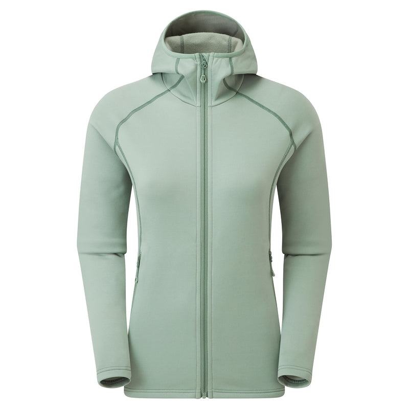 Grey Green Montane Fury Hooded Women\'s Fleece Jackets | ONR1046YD
