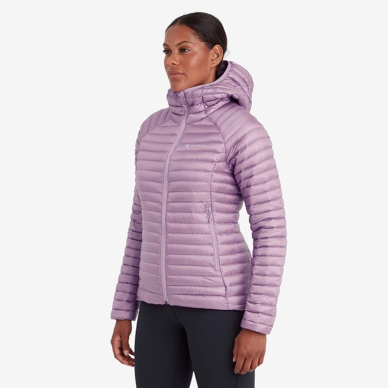 Grey Purple Montane Anti-Freeze Lite Hooded Women's Down Jackets | PBE3274VV