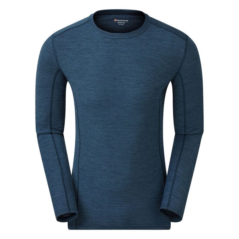 Navy Blue Montane Primino 140 Long Sleeve Men\'s T Shirts | DVI9715ID