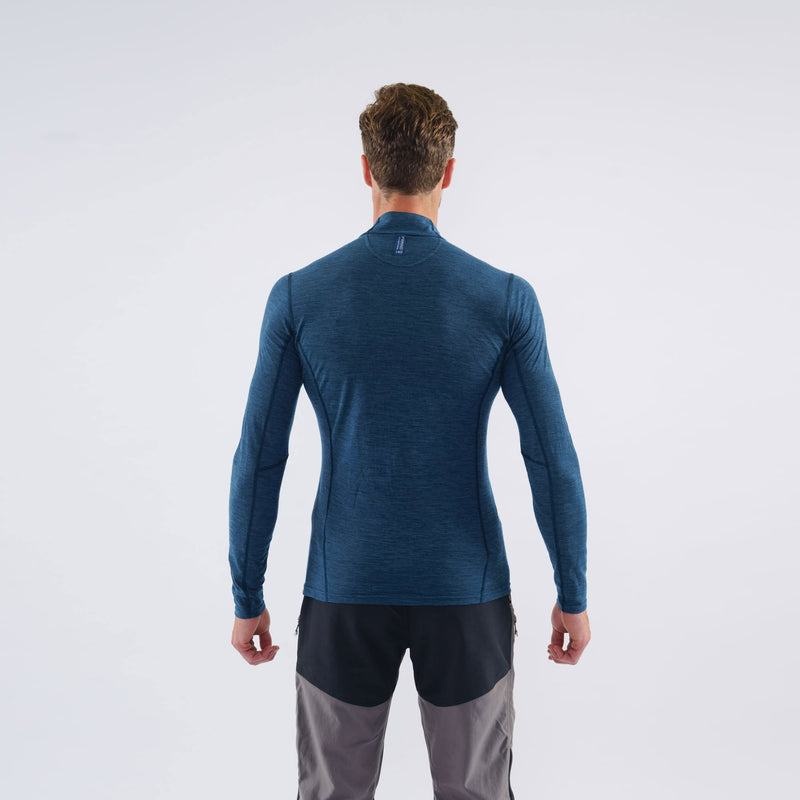 Navy Blue Montane Primino 140 Zip Neck Men's Base Layer Tops | DVX6222DZ