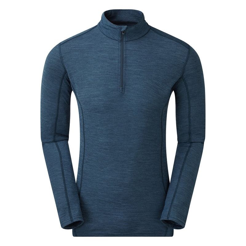 Navy Blue Montane Primino 140 Zip Neck Men\'s Base Layer Tops | DVX6222DZ