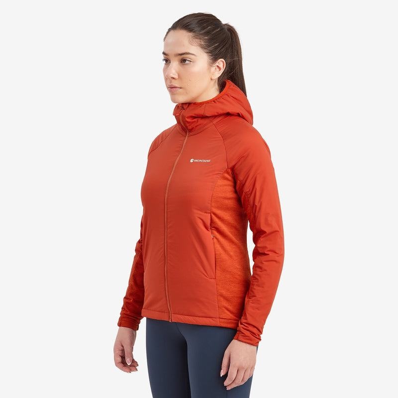 Orange Red Montane Fireball Lite Hooded Women's Insulated Jackets | JKS3636WN