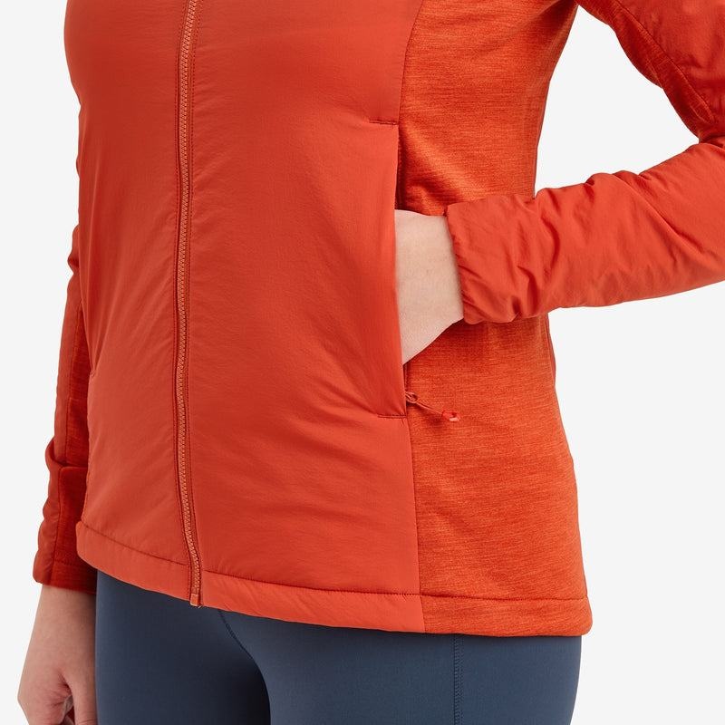 Orange Red Montane Fireball Lite Hooded Women's Insulated Jackets | JKS3636WN