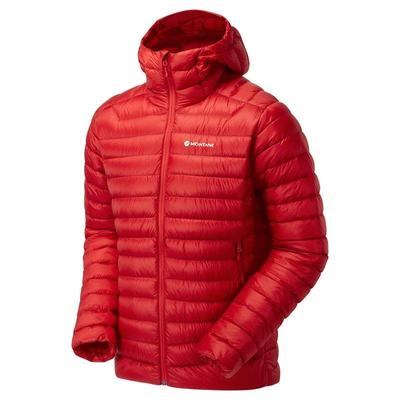 Red Montane Anti-Freeze Hooded Men's Down Jackets | MDL4355RJ