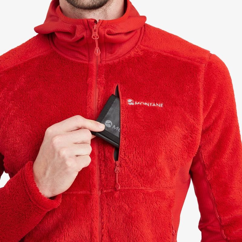 Red Montane Protium XPD Hooded Men's Fleece Jackets | FUN7896NJ